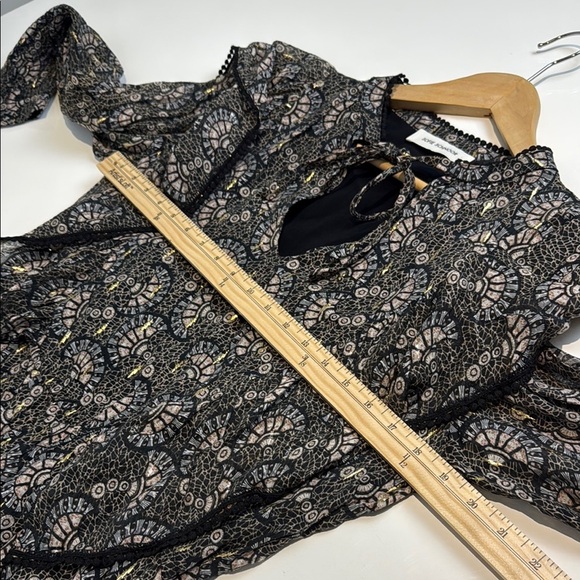 Sofie Schnoor Black and Gold Midi dress Size Medium - Picture 6 of 11